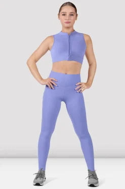 Apex everhold Zip Front Crop Top-Bloch Cheap