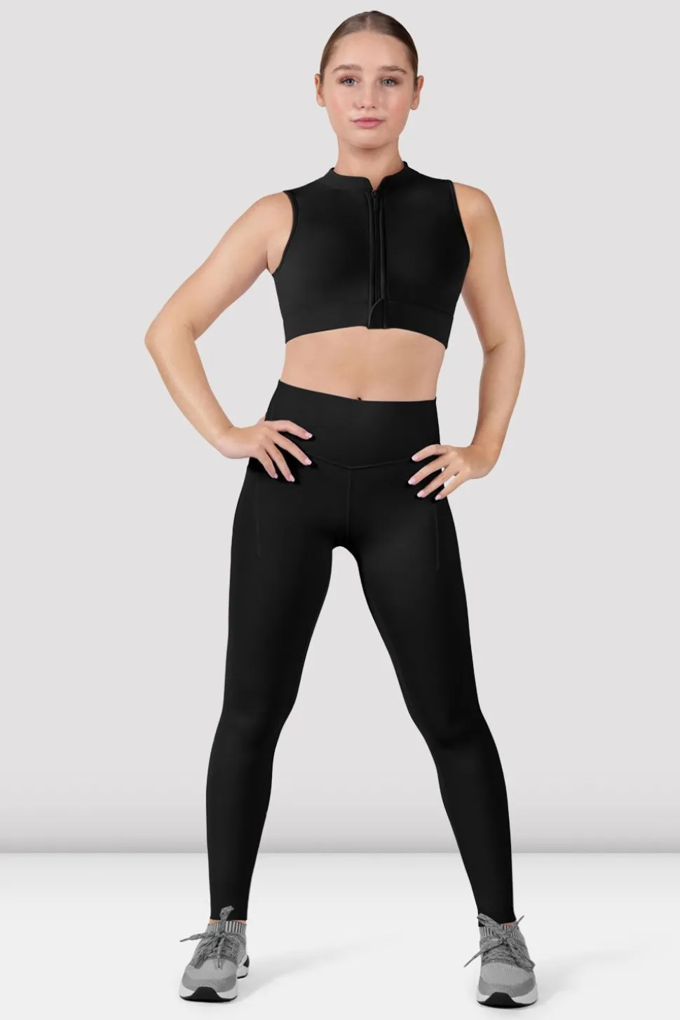 Apex everhold Zip Front Crop Top-Bloch Shop