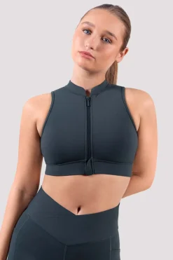 Apex everhold Zip Front Crop Top-Bloch Store