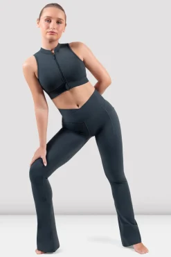 Apex everhold Zip Front Crop Top-Bloch Store