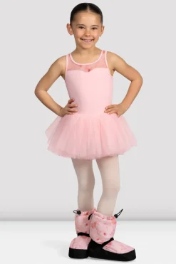 Childrens Floral Print Warm Up Booties-Bloch Cheap