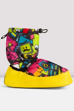 Childrens Sticker Print Warm Up Booties-Bloch Sale