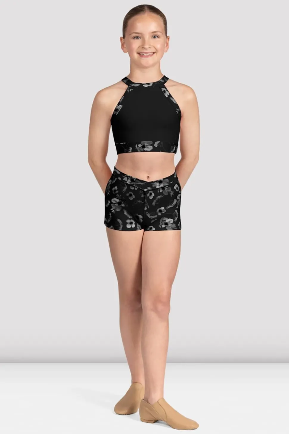 Girls Aella Mesh Back Crop Top-Bloch Store