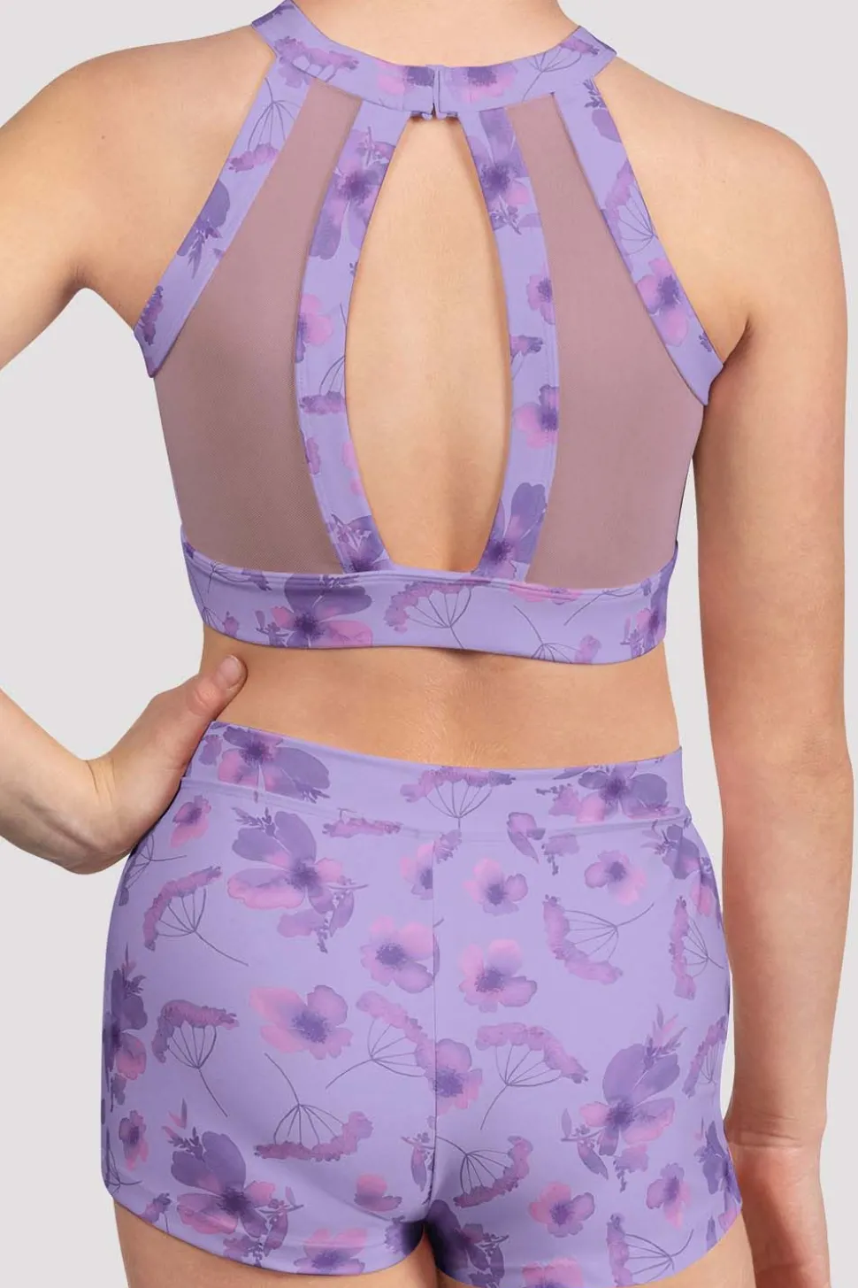 Girls Aella Mesh Back Crop Top-Bloch New