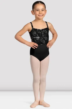 Girls Brooke Floral Mesh Back Leotard-Bloch Flash Sale