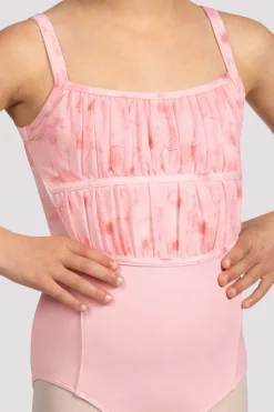 Girls Brooke Floral Mesh Back Leotard-Bloch Online