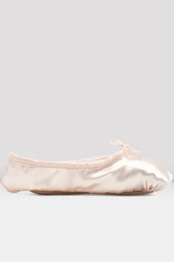 Girls Debut Satin Ballet Shoes-Bloch Hot