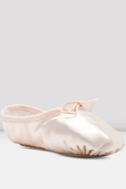 Girls Debut Satin Ballet Shoes-Bloch Hot