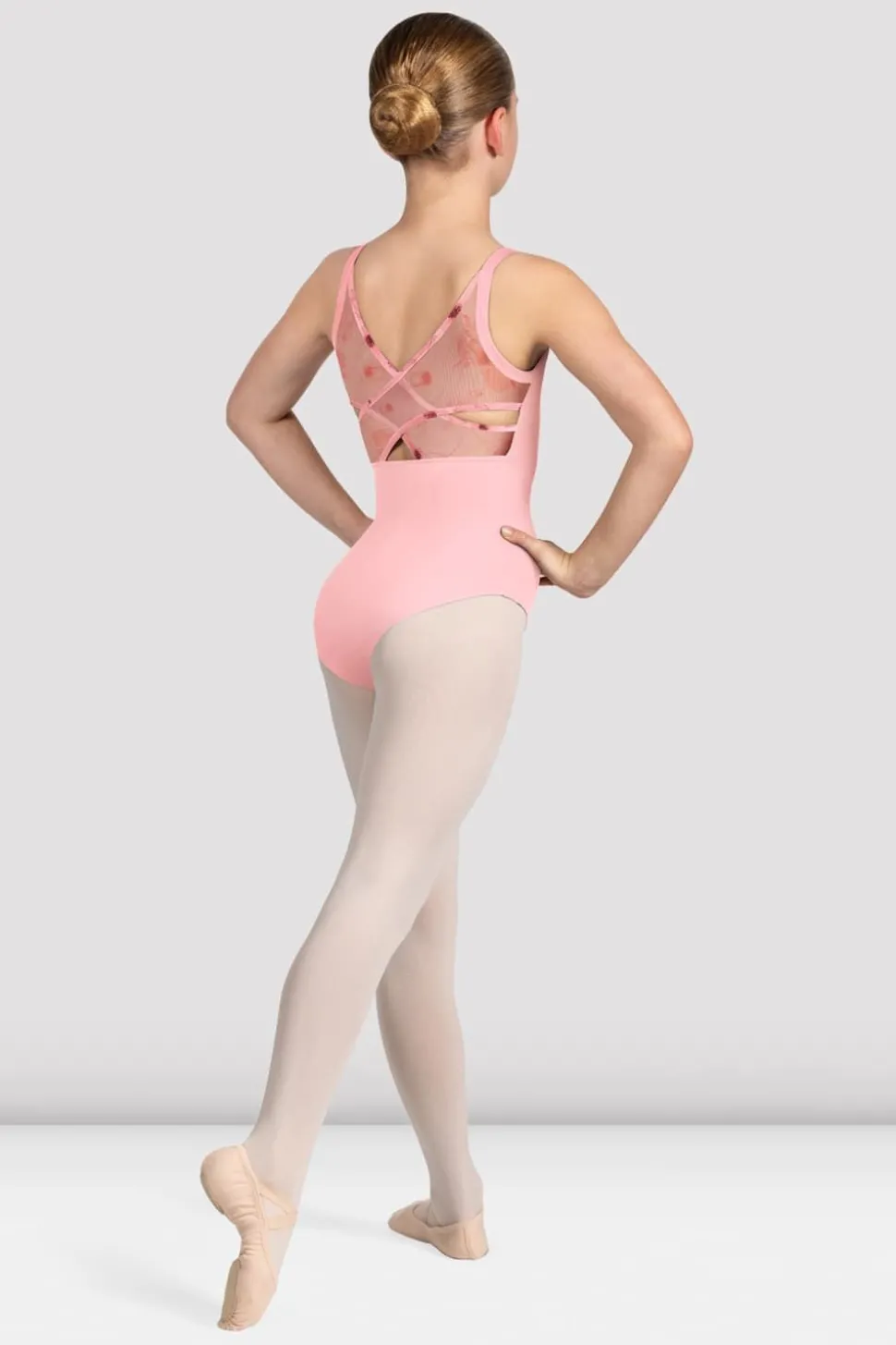 Girls Lila Floral Camisole Leotard-Bloch Best