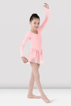 Girls Long Sleeve Skirted Leotard-Bloch Shop
