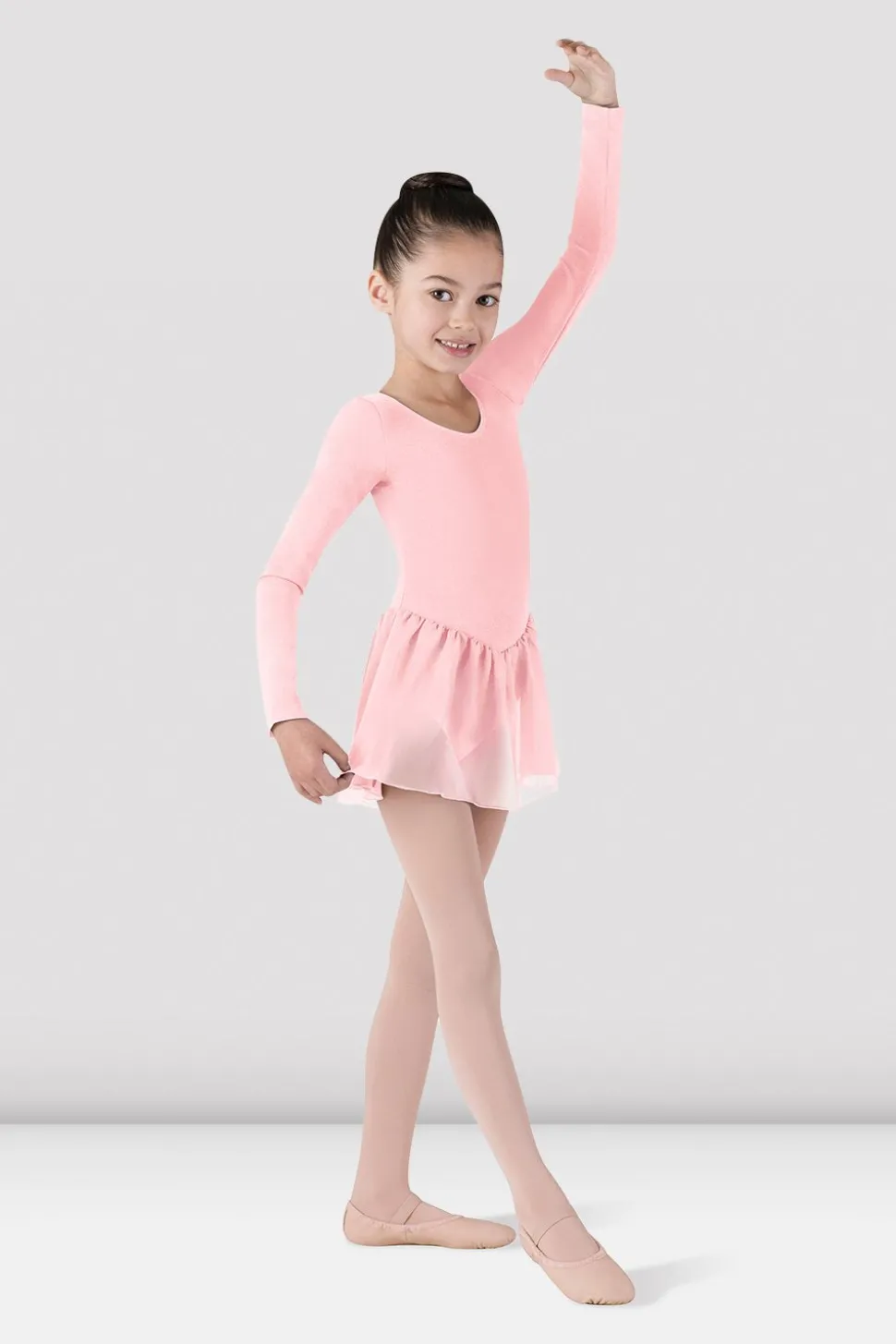 Girls Long Sleeve Skirted Leotard-Bloch Shop