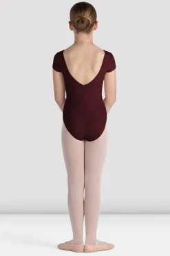 Girls Piper Cap Sleeve Leotard-Bloch Hot