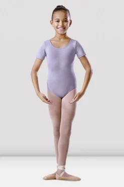 Girls Round Neck Short Sleeve Leotard-Bloch Sale