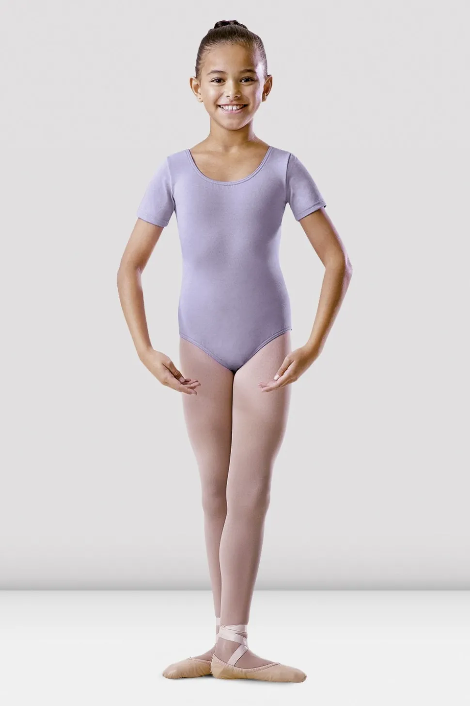 Girls Round Neck Short Sleeve Leotard-Bloch Sale