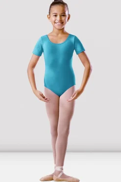 Girls Round Neck Short Sleeve Leotard-Bloch Sale