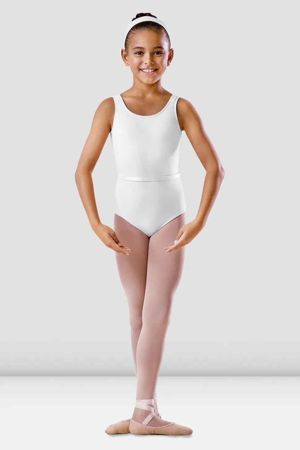 Girls Sleeveless Tank Leotard with Belt-Bloch Shop