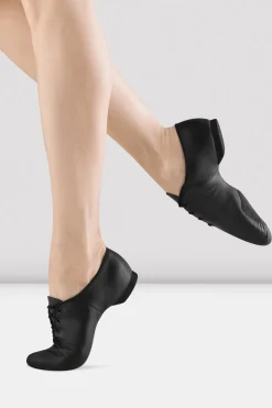 Ladies Debut Jazz Leather Jazz Shoes-Bloch Cheap