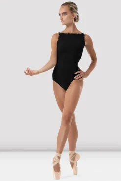 Ladies Eden Floral Boat Neck Leotard-Bloch Hot
