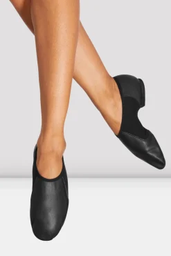 Ladies Neo-Flex Slip On Leather Jazz Shoes-Bloch Clearance