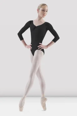 Ladies Pinch Front Three Quarter Sleeve Leotard-Bloch Fashion