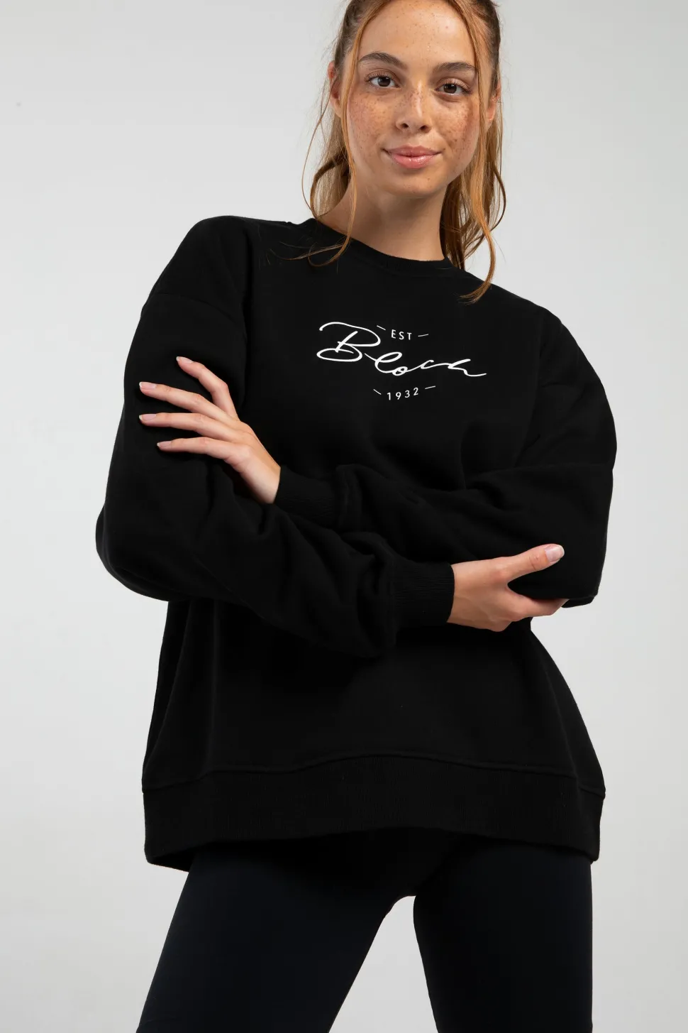 Off-Duty Oversized Crew Sweatshirt-Bloch Discount