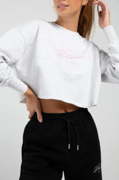 Off-Duty Terry Cropped Crew-Bloch Clearance